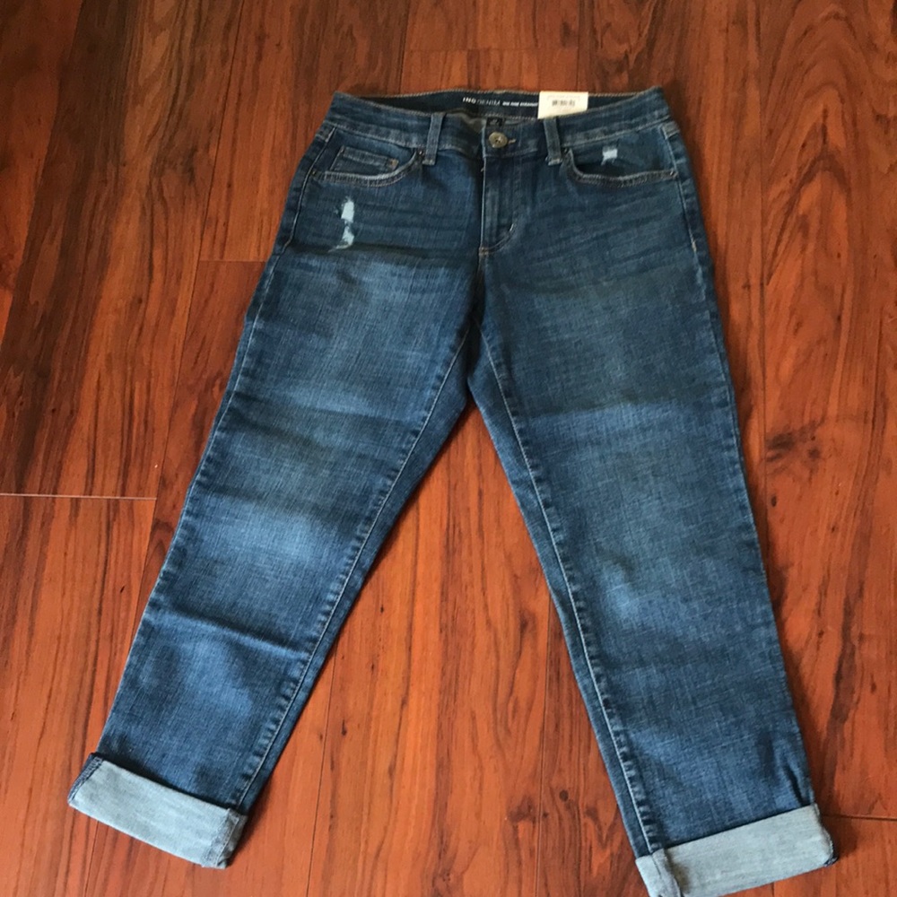 INC Denim petite cropped jeans